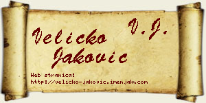 Veličko Jaković vizit kartica
